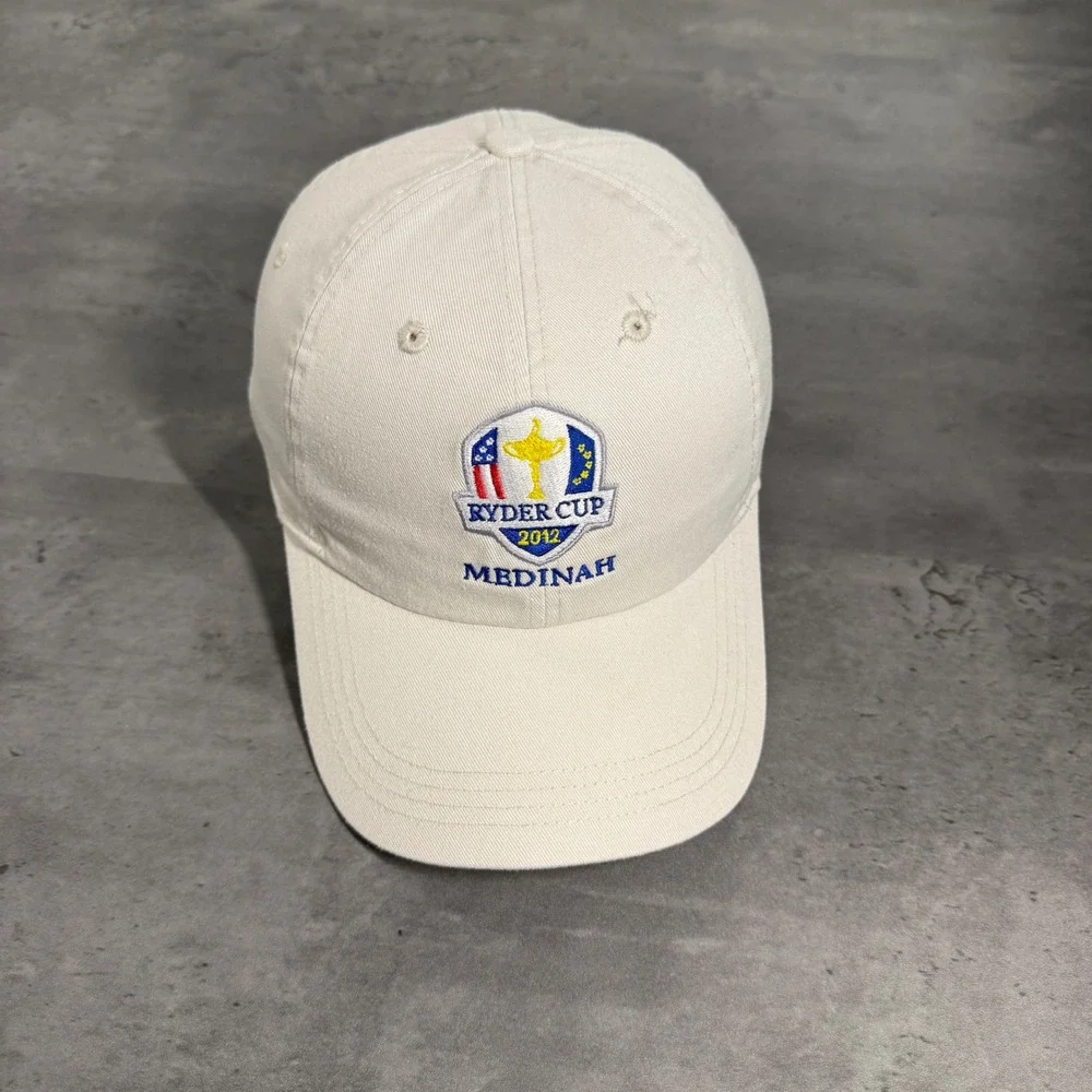 Ahead Vintage Ryder Cup 2012 Mens Khaki Beige Medinah Golf Hat‎ Strapback Cap